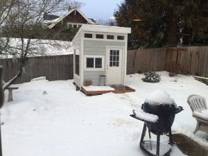 In reality, teamwork built this shed.